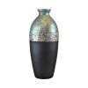 Glass, 16" Tri-colored Glittered Vase, Multi