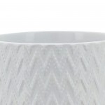 5" Chevron Planter W/ Stand, White