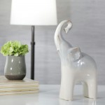 Ceramic 6x11" Elephant, Cream