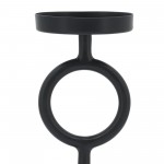 Metal, 10"h Ring Candle Holder, Black