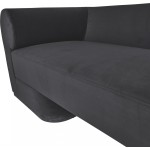 Modern Sofa - Black Oak Base, Gunmetal