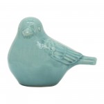 Ceramic Bird Figurine, 8" Sea Green