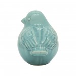 Ceramic Bird Figurine, 8" Sea Green