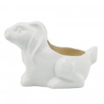 7" Rabbit Planter, White