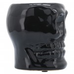 Cer, 5" Skull Vase, Black