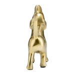 8"l Metal, Deco Howling Dog, Gold