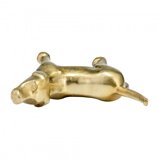 8"l Metal, Deco Howling Dog, Gold