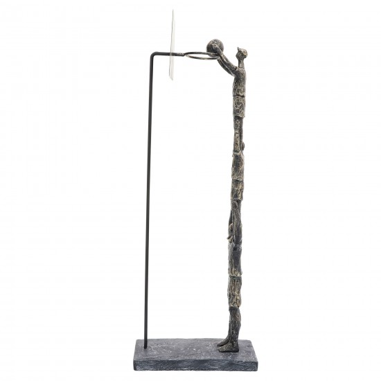 Resin, 19"h 3-men Dunk, Bronze