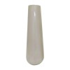 Metal 24"h Alabastron Vase, Pearl White