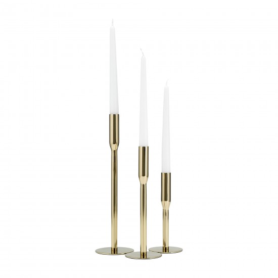 Metal, 8"h Taper Candle Holder, Gold