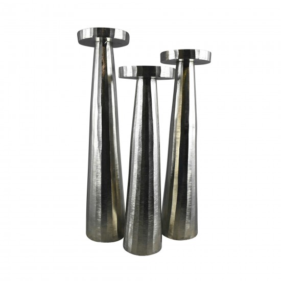 Aluminum 20" Pillar Holder, Silver