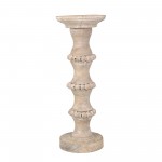 Wooden 14" Antique Style Candle Holder