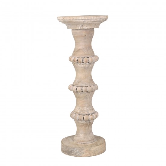 Wooden 14" Antique Style Candle Holder