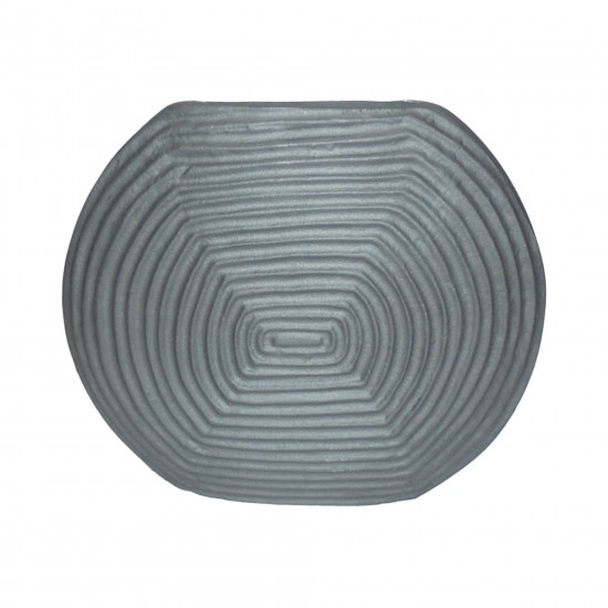 Metal,13"h,swirl Pattern Vase,grey