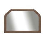 Wood, 36x24 Half Mirror, Brown Wb