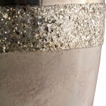 Glass, 17" Metallic Vase, Champagne