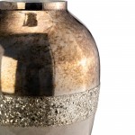 Glass, 17" Metallic Vase, Champagne