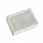 Marble 7x5" Box W/ Inlay, White