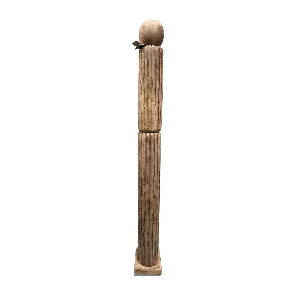 Wood, 60" Totem Pillar, Brown Wood, 60" Totem Pillar, Brown