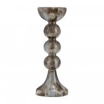 Glass, 18"h, Bubbly Candle Holder, Brown