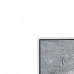 47x35 Handpainted Abstract Canvas, Gray