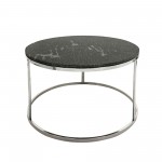 S/2 Metal/marble Coffee Table, Silver