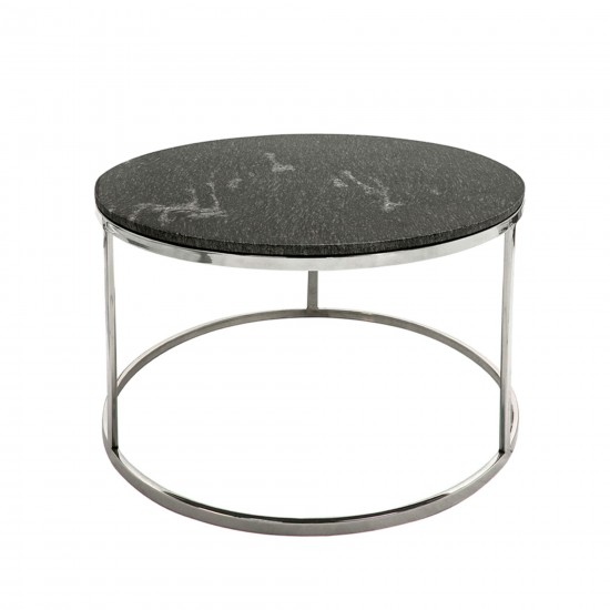 S/2 Metal/marble Coffee Table, Silver