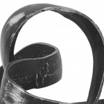 Aluminum Knot Sculpture, 7", Scratched Black