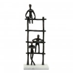 Metal, 16", Ladder Sculpture, Black
