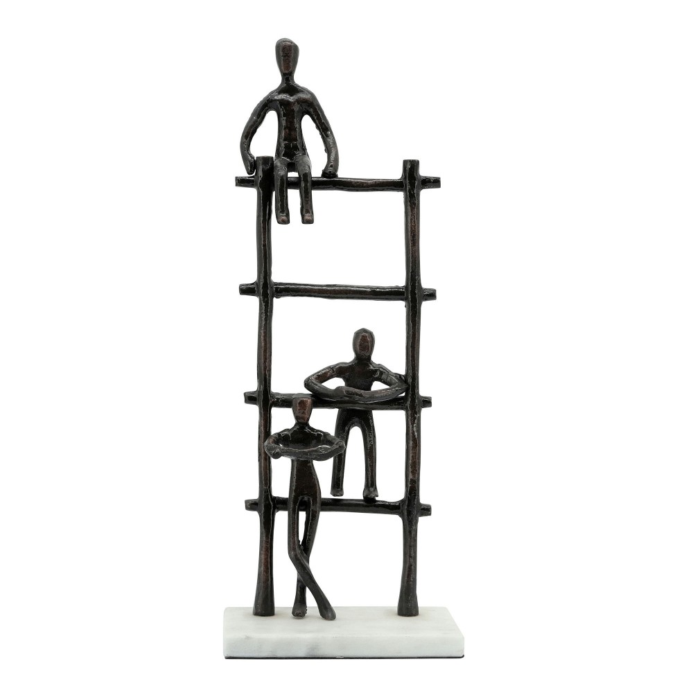 Metal, 16", Ladder Sculpture, Black