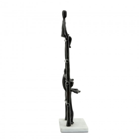 Metal, 16", Ladder Sculpture, Black