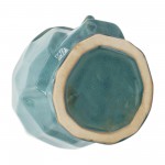 Cer, 12" Face Vase, Turquiose
