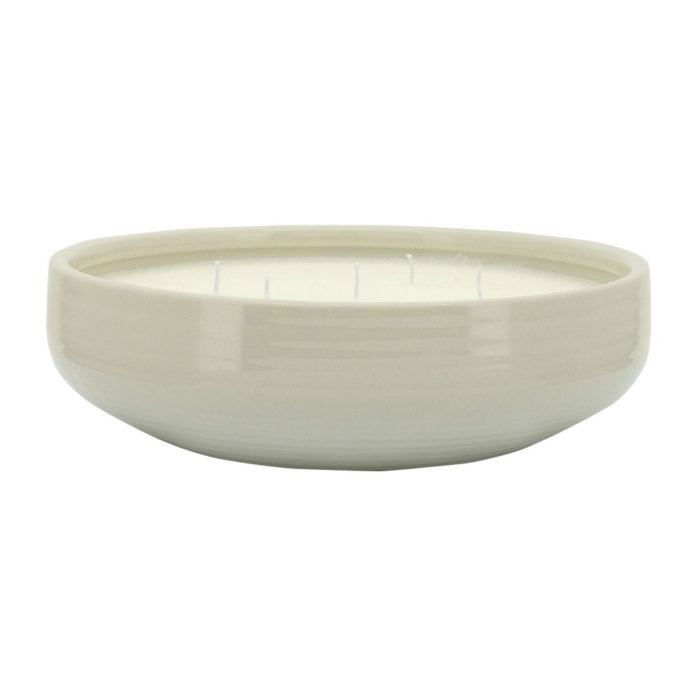 13" Bowl Citronella Candle By Liv & Skye 60oz, White