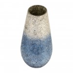 12" Crackled Vase, Silver Blue Ombre