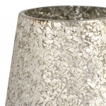 12" Crackled Vase, Silver Blue Ombre