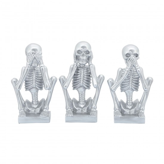 Res, S/3 No Evil Skeletons , Silver