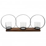 28" 3-candle Holders, Brown