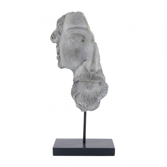 Resin, 16"h Face On Stand, Fray