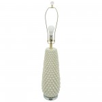 Ceramic 37.75" Beaded Table Lamp, Off White