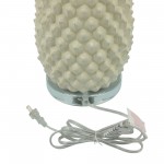 Ceramic 37.75" Beaded Table Lamp, Off White