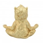 Resin 7" Yoga Lion, Gold