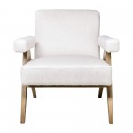 Wood - Scandinavian Accent Chair - Ivory