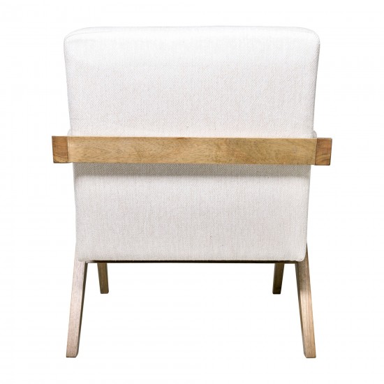 Wood - Scandinavian Accent Chair - Ivory