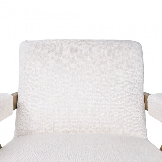 Wood - Scandinavian Accent Chair - Ivory
