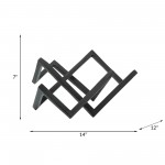 Metal 15" Geometric Decor, Black