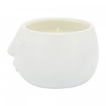 5" Citronella Face Candle, White 10oz