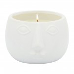 5" Citronella Face Candle, White 10oz