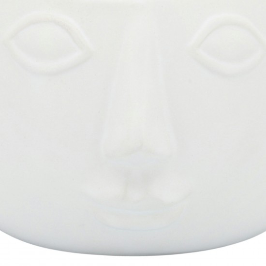 5" Citronella Face Candle, White 10oz