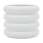 Cer, 8" Bibendum Planter, White