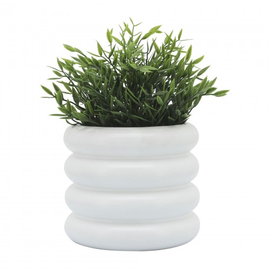 Cer, 8" Bibendum Planter, White